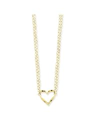 14k Adjustable Double Strand Heart Necklace, Best Quality Free Gift Box Satisfaction Guaranteed