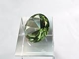 40mm Peridot Crystal Diamond Jewel Paperweight