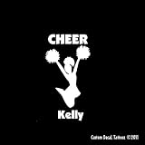 Cheerleading Cheerleader Custom Car Window Decal Sticker White 6"