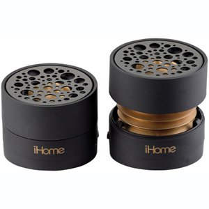 iHOME Rechargeable Mini Speakers for iPod (Black)