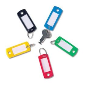 Helix Key Hangers Write-on Assorted Colours Ref W21070 [Pack of 20]