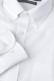 Pure Cotton Quick Iron Classic Collar Plain Oxford Shirt