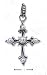 Sterling Silver Starburst Cross With Faux Pearls Charm