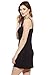 CS601003-6-S Christian Siriano New York Chemise / Sexy Lingerie for Women,Black,Medium
