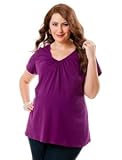 Motherhood Maternity: Plus Size Short Sleeve V-neck Maternity T Shirt