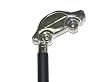 FootFitter Deluxe Long-handled Shoe Horn, Nickel, Car Beetle, 28"