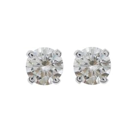 14k White Gold White Quartz Earrings 14k White Gold White Quartz Earrings
