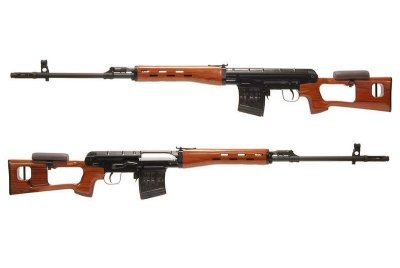 WE 【ガスガン】SVD(ドラグノフ狙撃銃) アルミレシーバー木製ストックver(高級版)