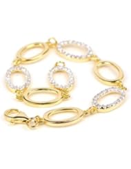 Cz Oval Link Bracelet