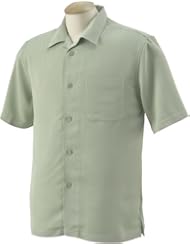 Apparel: Harriton Mens Bahama Cord Camp Shirt. M570 - XX-Large - Green Mist - Harriton