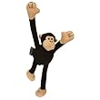 goDog Just For Me Crazy Monkey Dog Toy with Chew Guard, Small, Black