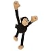 goDog Just For Me Crazy Monkey Dog Toy with Chew Guard, Small, Black
