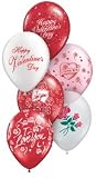 Valentine's Day Balloons - 11 Inch Round - 20 Pack