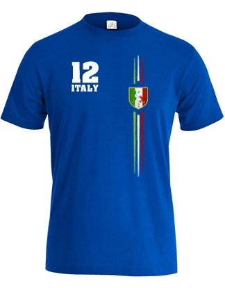 ITALY FAN SHIRT – ITALIEN – HERREN – T-SHIRT in Royalblau by Jayess Gr. XL