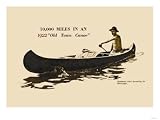 10,000 Miles in a 1922 Art Giclee Poster Print, 12x9