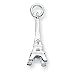 Sterling Silver Eiffel Tower Charm with 20 inch Sterling Silver Chain