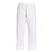 Apparel : White Unisex Lightweight Fleece warmup tie cord cotton pants for lounging, sleep, sports. Unisex relaxed fit, available in 3 Youth sizes