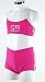 Sports : Shiwi Bustier Bikini mit Hot Pants und Glitzer-Print Pink, Gr.: 140