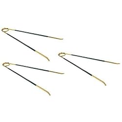 Spring Grip Ring Holding Tweezers 6 1/2" 3Pcs