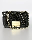 Betsey Johnson The Cha Cha Cheetah Flap Shoulder Bag in Black,Bags (Handbags/Totes) for Women