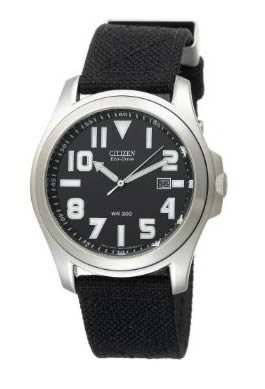 Citizen Men's Eco-Drive Canvas Watch #BM6400-00E