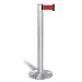 Lavi 50-3100 Beltrac Aluminum Retractable Portable Post with 13' Red Belt, 14" Diameter x 40" Height, Satin