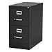 25 in. Deep Vertical Letter Size, 2 DWR File Cabinet, Black