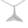 Sterling Silver Large Whale Tail Pendant