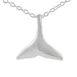 Sterling Silver Small Whale Tail Pendant