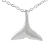 Sterling Silver Large Whale Tail Pendant
