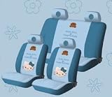 New Hello Kitty Universal Car Seat Cover - 10pcs Full Set... Blue - With Free Gift of Non-slip Dash Grip Pad Mat