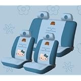 hello kitty universal car seat cover   10pcs full set...blue  FREE gift of Non slip Dash Grip Pad mat