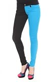 Tripp Black And Turquoise Split Leg Skinny Jeans