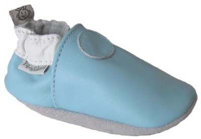 Baby Leather Soft Sole Shoes - Light Blue (infant to toddler)