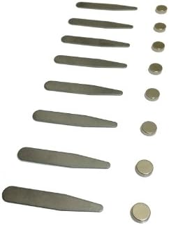 Magnetic Collar Stays (4 pair) 2.2", 2.5", 2.75", or 3" Metal Magnet Power Stiffs (Assortment)