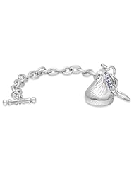 Hersheys Kisses 3-Dimensional Charm Bracelet in Sterling Silver