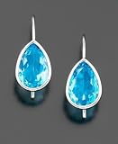 14k White Gold Pear-Cut Blue Topaz Earrings (6 ct. t.w.)