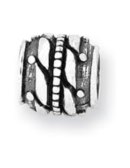 Barrel Bali Charm in Silver for 3mm Charm Bracelets