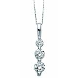 3 Stone Diamond Pendant Necklace