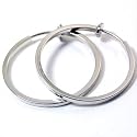 Beautiful Large Classic Hoop Clip Earrings for Non-Pierced Ears Silver Tone ~ YOU CHOOSE SIZE FROM 1" TO 2.5"