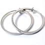 Beautiful Large Classic Hoop Clip Earrings for Non-Pierced Ears Silver Tone ~ YOU CHOOSE SIZE FROM 1" TO 2.5"