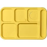 Cambro Yellow Penny-Saver 6-Compartment School Tray