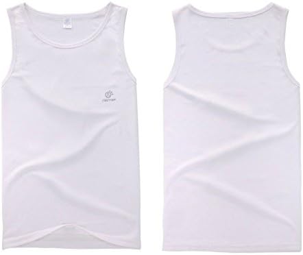 Evaric Mens Quik Dry Tank Top Undershirt Underwear Wife Beater Outdoor Sport Shirt 3069 WhiteL