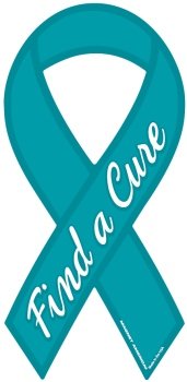 Cure Ovarian Cancer Ribbon Magnet