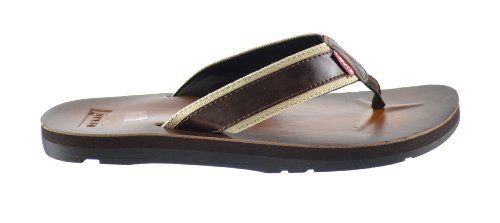 Levi's Heartland Mix Leather Men's Thong Sandals Brown 516325-01b