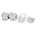 uxcell Cupboard Drawer Flush Mount Pull Ring Handle Knob Silver Tone 10pcs