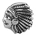 Genuine Zable (TM) Product. 925 Sterling Silver Indian Head Bead Charm. 100% Satisfaction Guaranteed. picture