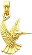 14K Gold Hummingbird Charm