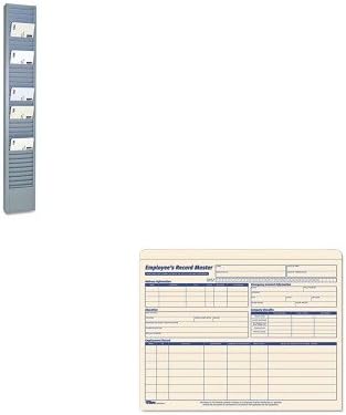 KITMMF20501TOP3280 - Value Kit - MMF 40-Pocket Steel Swipe Card/Badge Rack (MMF20501) and Tops Employee Record Master File Jacket (TOP3280)