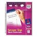 Super Heavyweight Diamond Clear Poly Secure Top Sheet Protectors, 25/Pack (AVE76000)